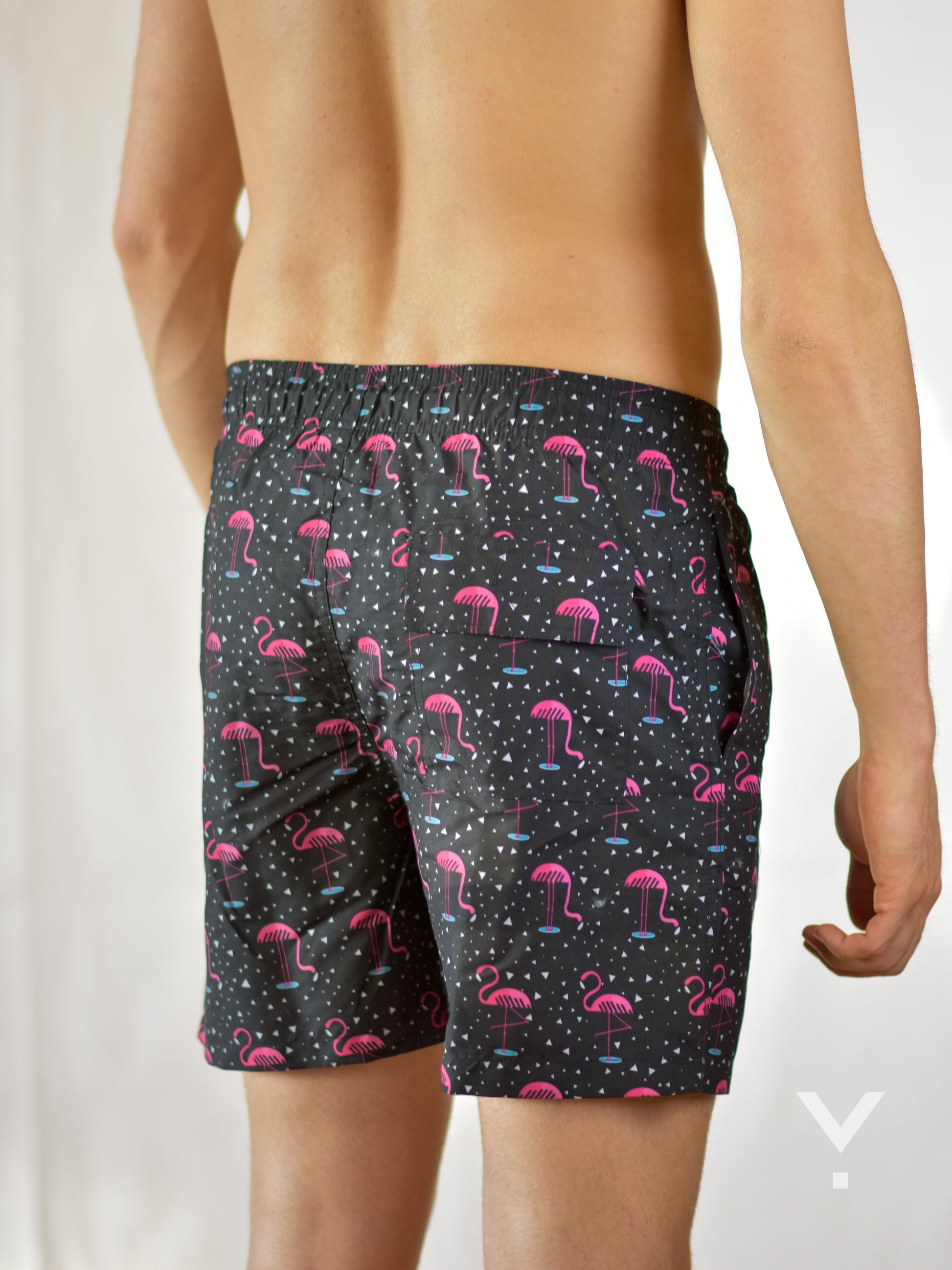 Flammy Swim Shorts Black - Swim Shorts | AVAYOS
