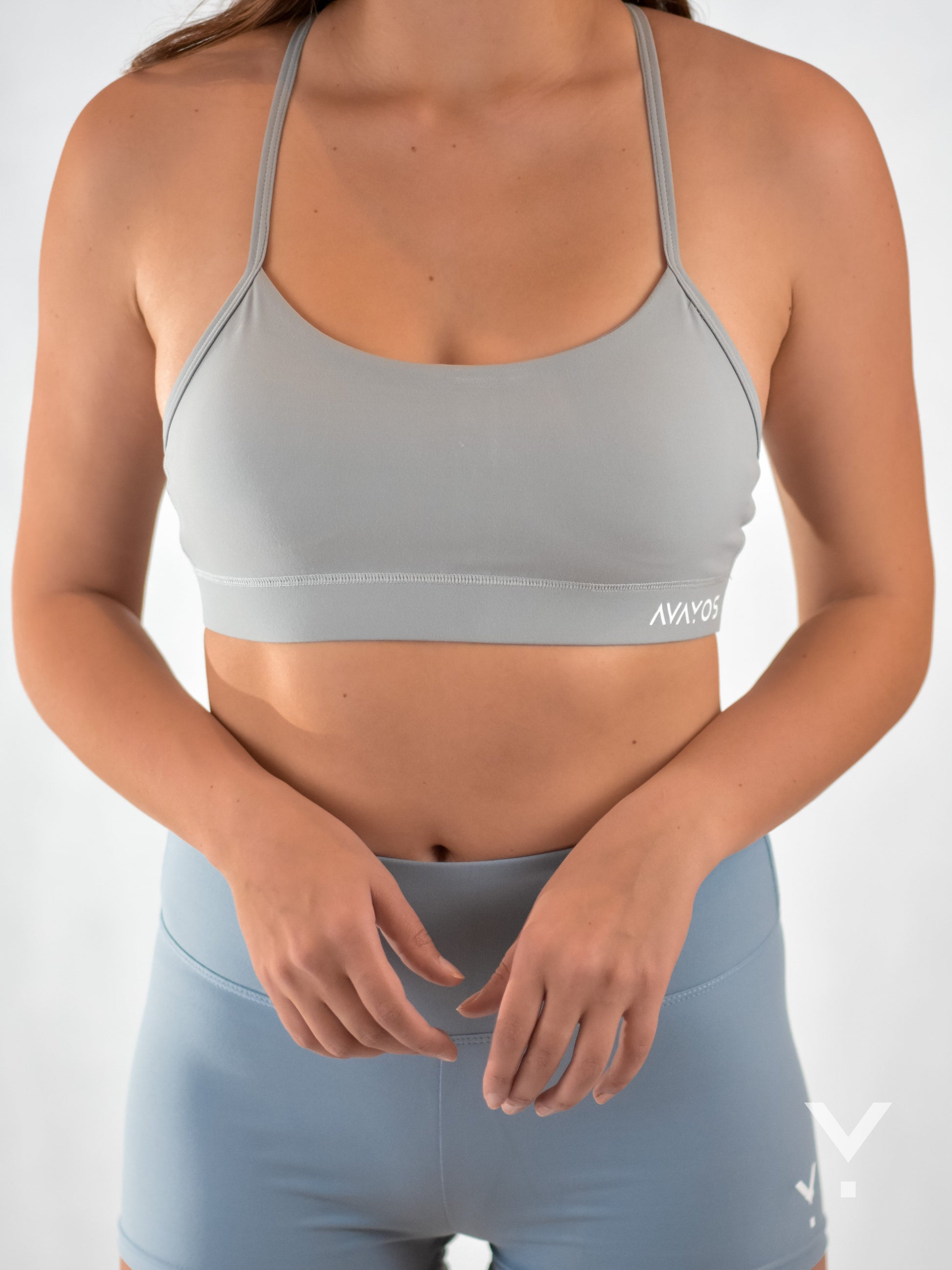 Force Sports Bra Light Grey - Sports Bras | AVAYOS