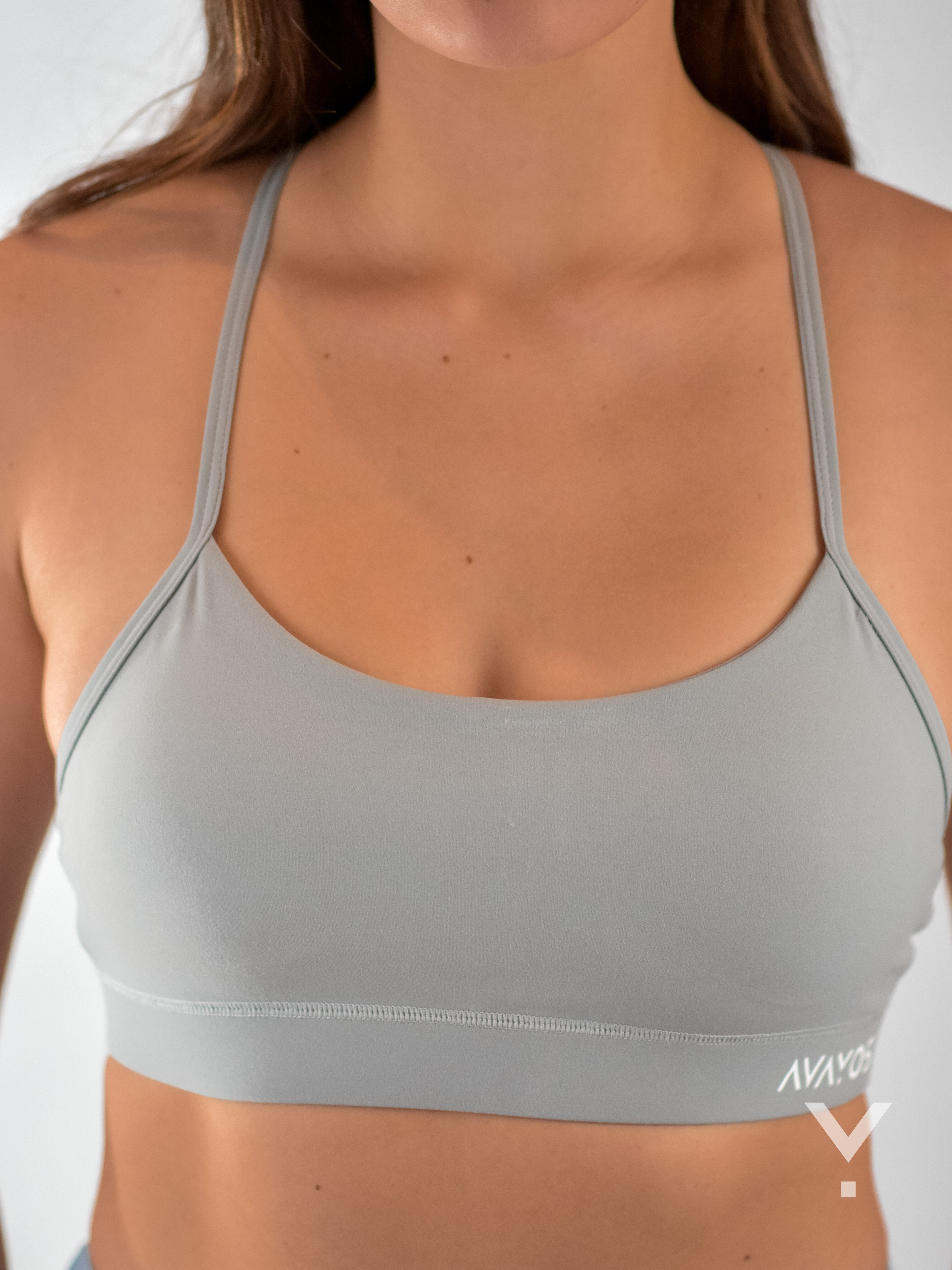 Force Sports Bra Light Grey - Sports Bras | AVAYOS