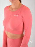 Sculpt Long Sleeve Pink - Long Sleeves | AVAYOS