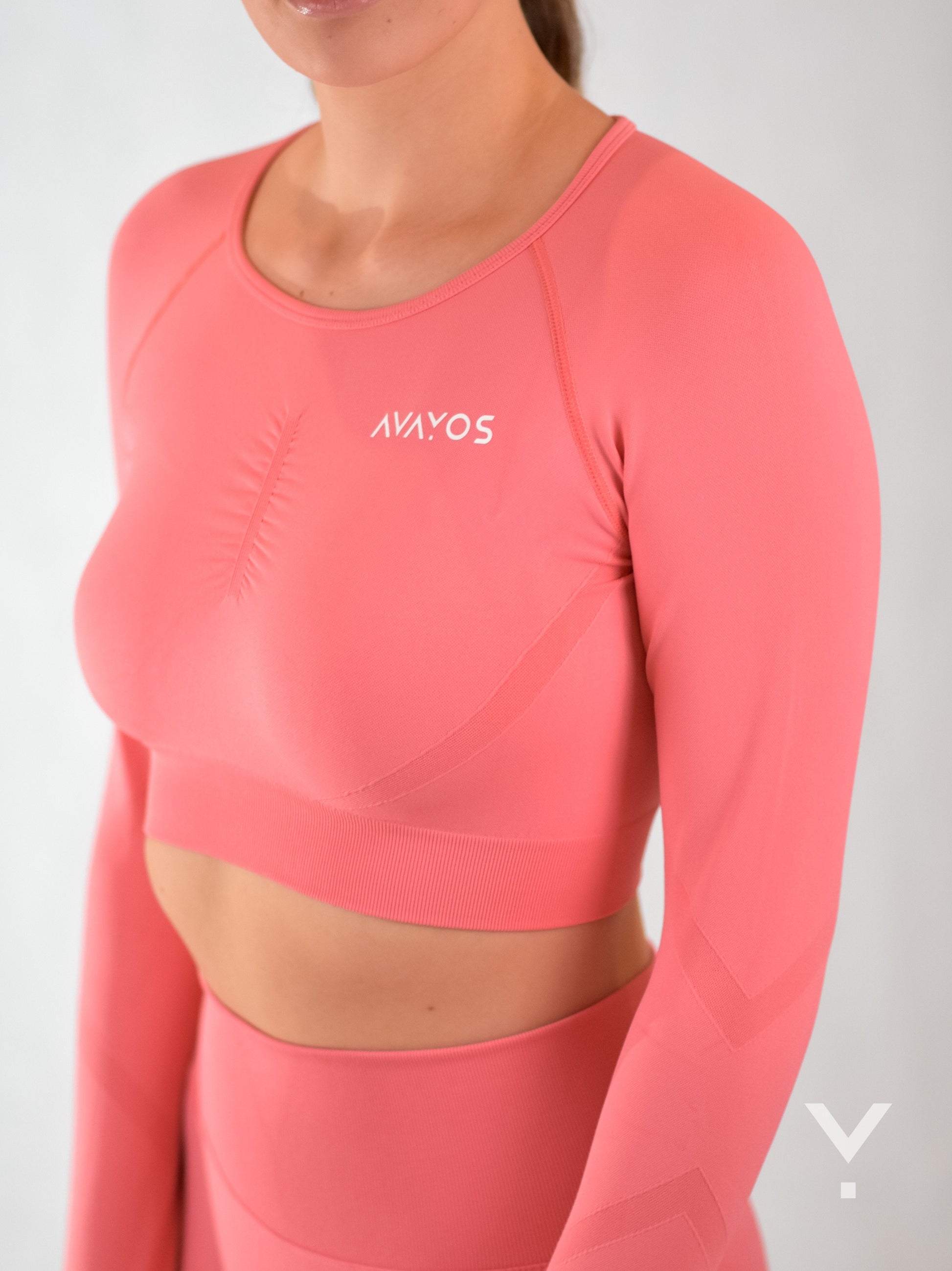 Sculpt Long Sleeve Pink - Long Sleeves | AVAYOS