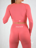 Sculpt Long Sleeve Pink - Long Sleeves | AVAYOS