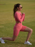 Sculpt Long Sleeve Pink - Long Sleeves | AVAYOS