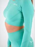 Sculpt Long Sleeve Turquoise - Long Sleeves | AVAYOS