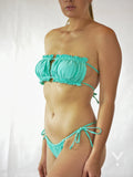 Ruff Bikini Top Turquoise - Bikini top | AVAYOS